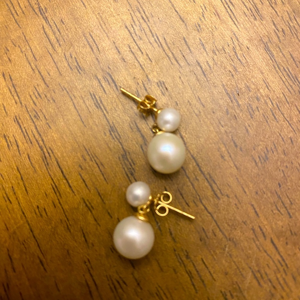 Mejuri 14kt gold freshwater pearl earrings